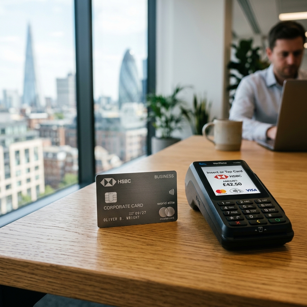 Comparison guide showing top business credit cards for UK small businesses in 2026.